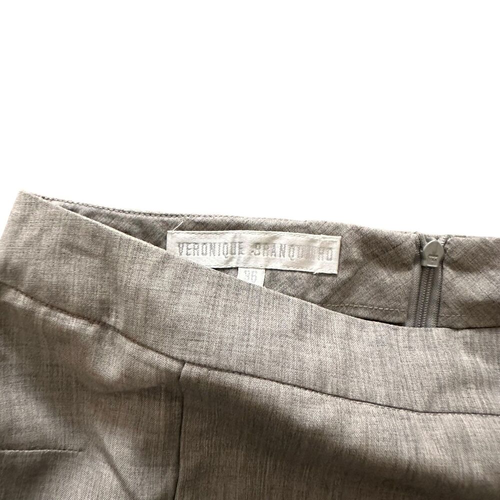 VERONIQUE BRANQUINHO Wool Pleated Pencil Skirt Vintage Gray Sz‎ 36 - Picture 3 of 4